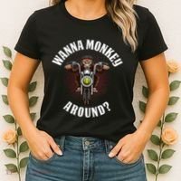 Monkey Motorcycle Women's T-Shirt thumb 2