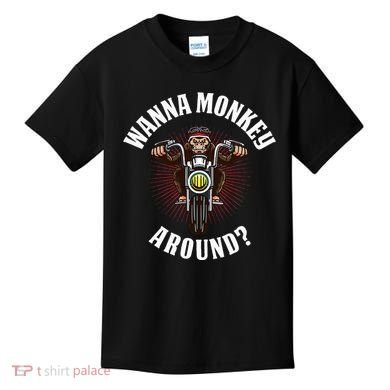 Monkey Motorcycle Kids T-Shirt