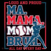 Ma Mama Mom Bruh Baseball Loud And Proud All Day Every Day Coffee Mug thumb 5