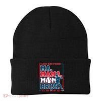 Ma Mama Mom Bruh Baseball Loud And Proud All Day Every Day Beanie thumb 0