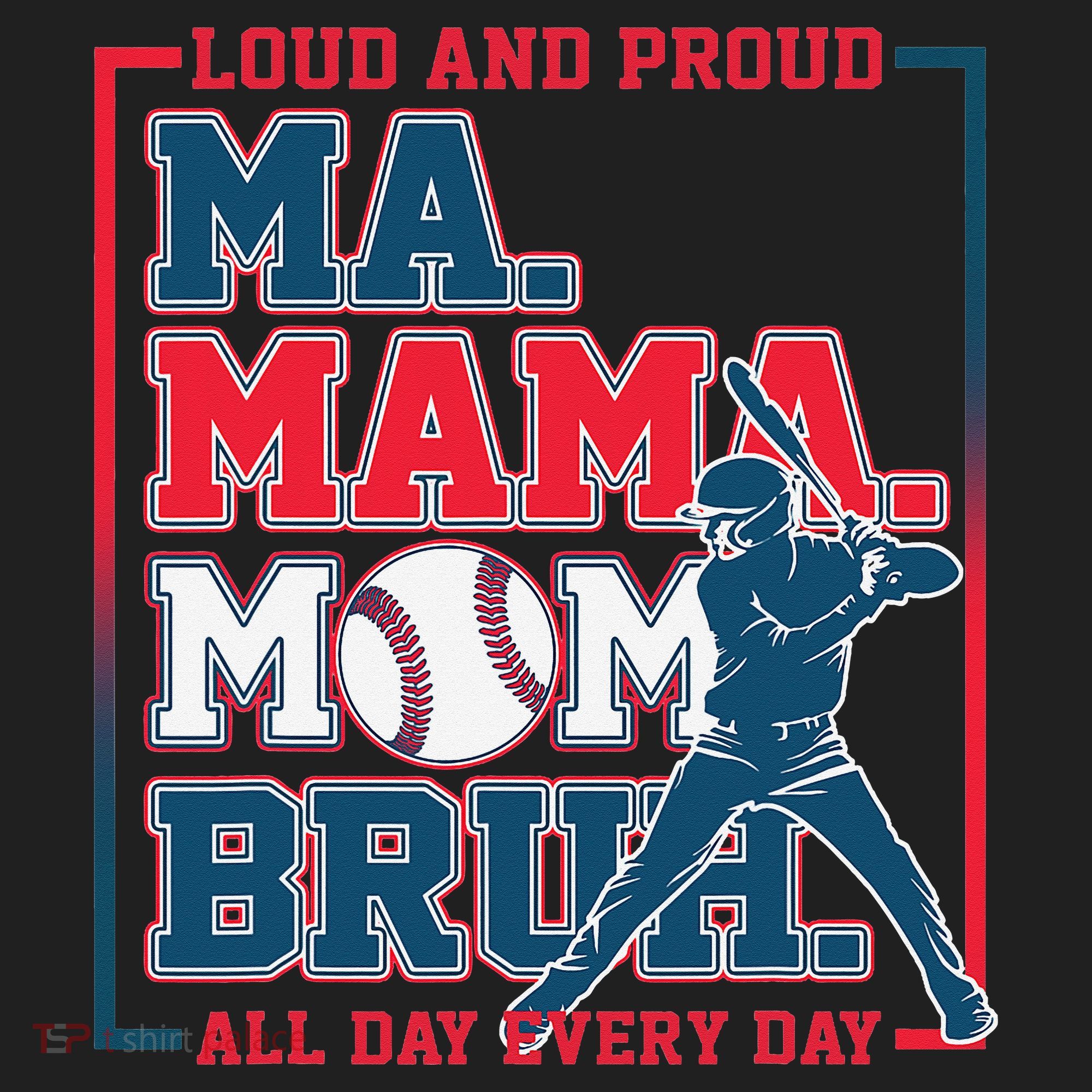Ma Mama Mom Bruh Baseball Loud And Proud All Day Every Day Beanie