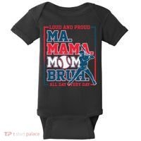 Ma Mama Mom Bruh Baseball Loud And Proud All Day Every Day Baby Bodysuit thumb 0