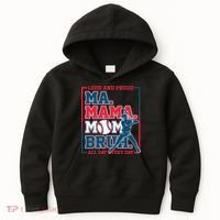 Ma Mama Mom Bruh Baseball Loud And Proud All Day Every Day Kids Hoodie thumb 0