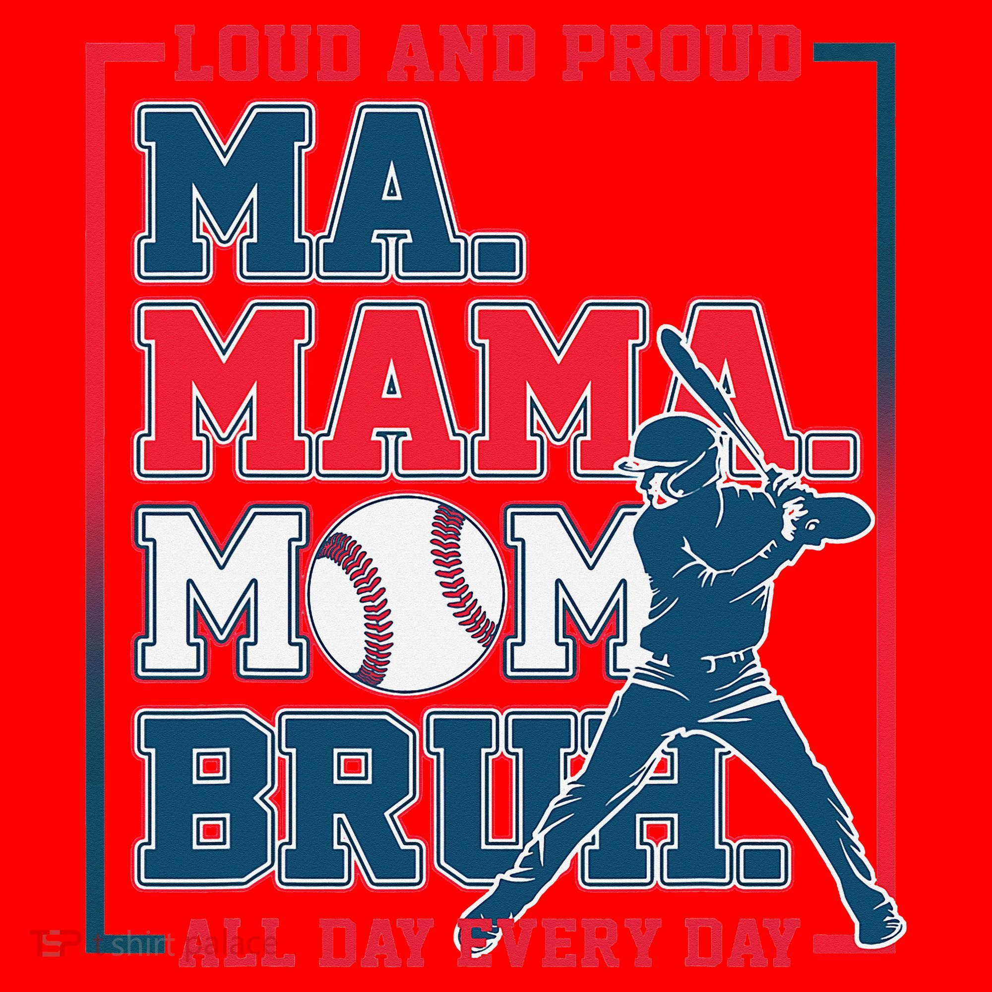 Ma Mama Mom Bruh Baseball Loud And Proud All Day Every Day Santa Hat