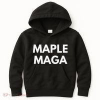 Maple Maga Mcga Make Canada Great Again Kids Hoodie thumb 0