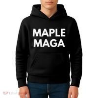 Maple Maga Mcga Make Canada Great Again Kids Hoodie thumb 4