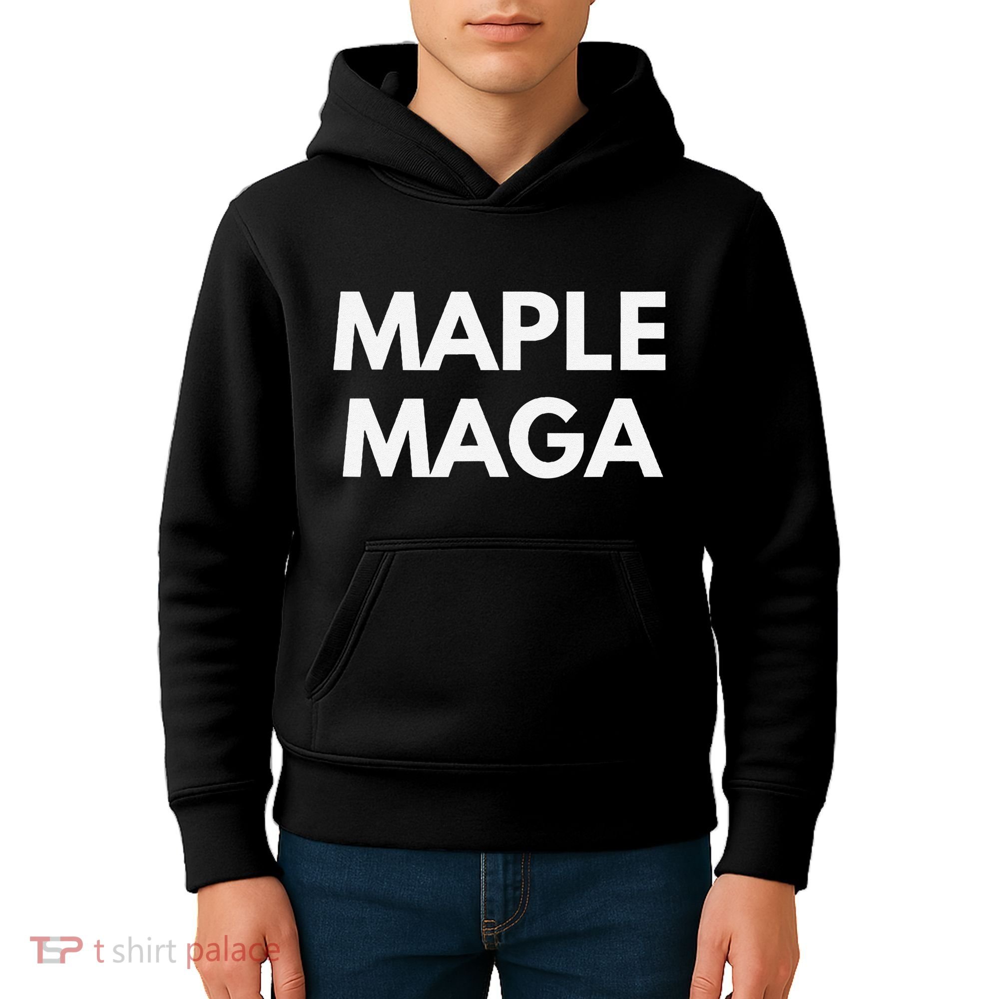 Maple Maga Mcga Make Canada Great Again Kids Hoodie