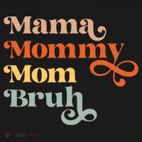 Mama Mommy Mom Bruh Retro Backpack thumb 2
