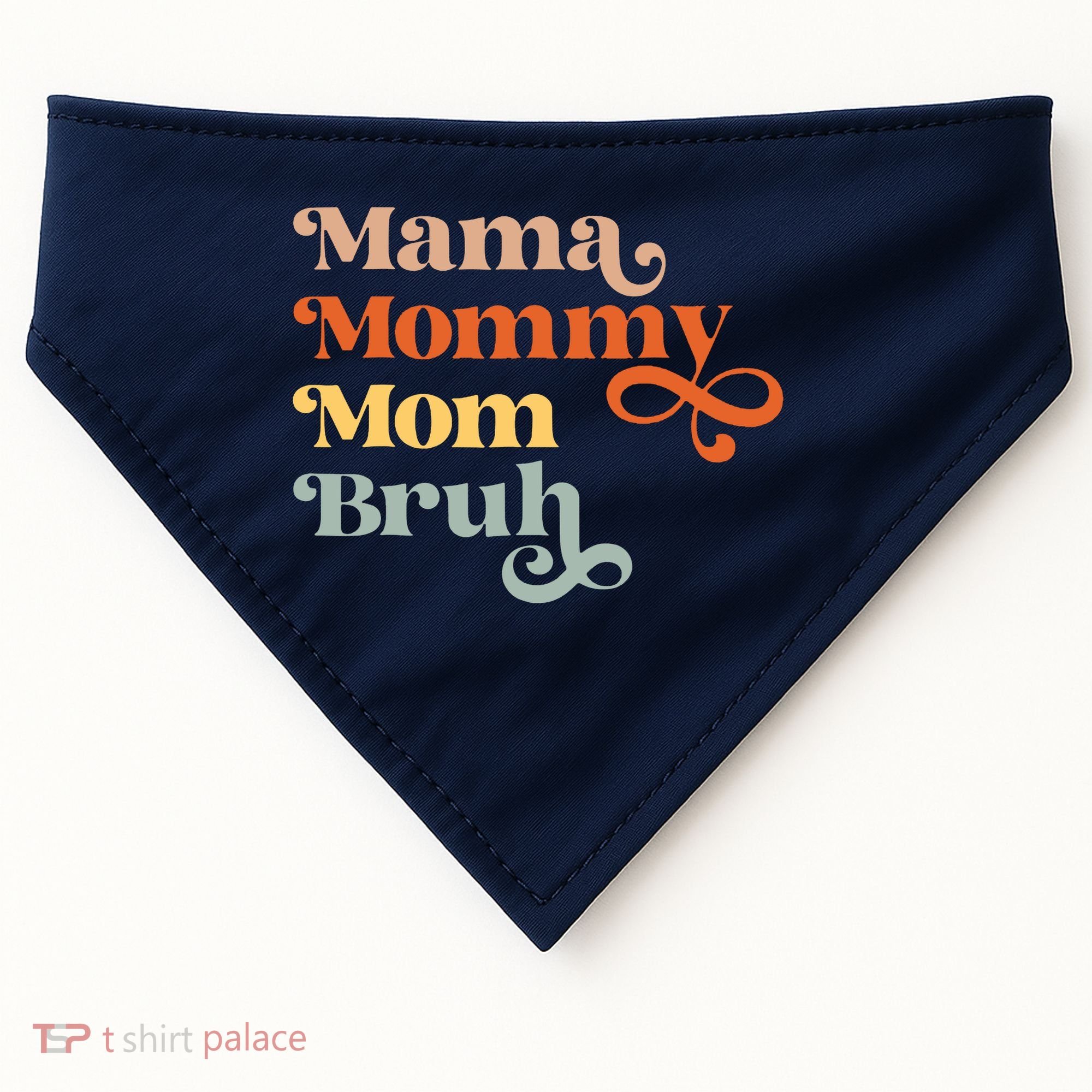 Mama Mommy Mom Bruh Retro USA-Made Doggie Bandana