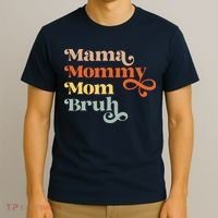 Mama Mommy Mom Bruh Retro T-Shirt thumb 3
