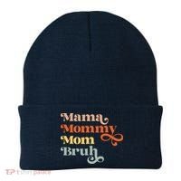 Mama Mommy Mom Bruh Retro Beanie thumb 0