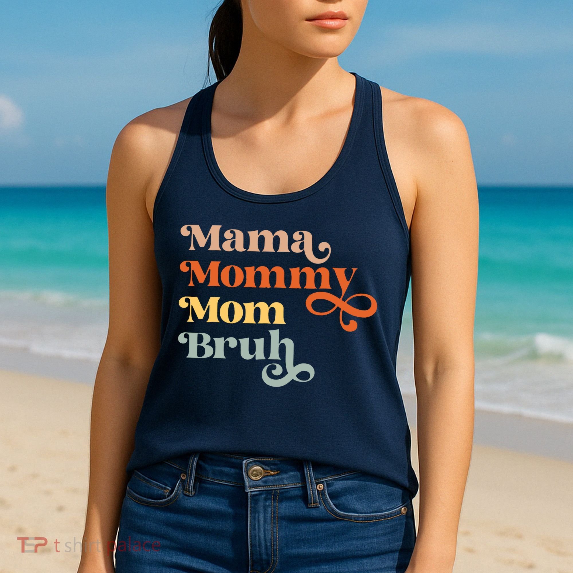 Mama Mommy Mom Bruh Retro Women's Tank Top