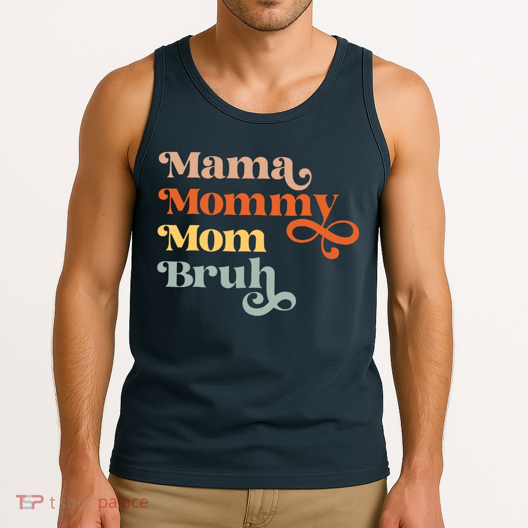 Mama Mommy Mom Bruh Retro Tank Top