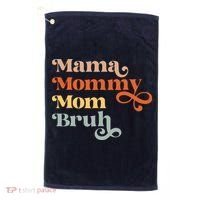 Mama Mommy Mom Bruh Retro Golf Towel thumb 0