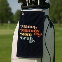 Mama Mommy Mom Bruh Retro Golf Towel thumb 2