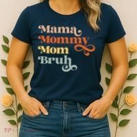 Mama Mommy Mom Bruh Retro Women's T-Shirt thumb 2