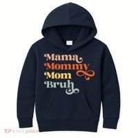 Mama Mommy Mom Bruh Retro Kids Hoodie thumb 0