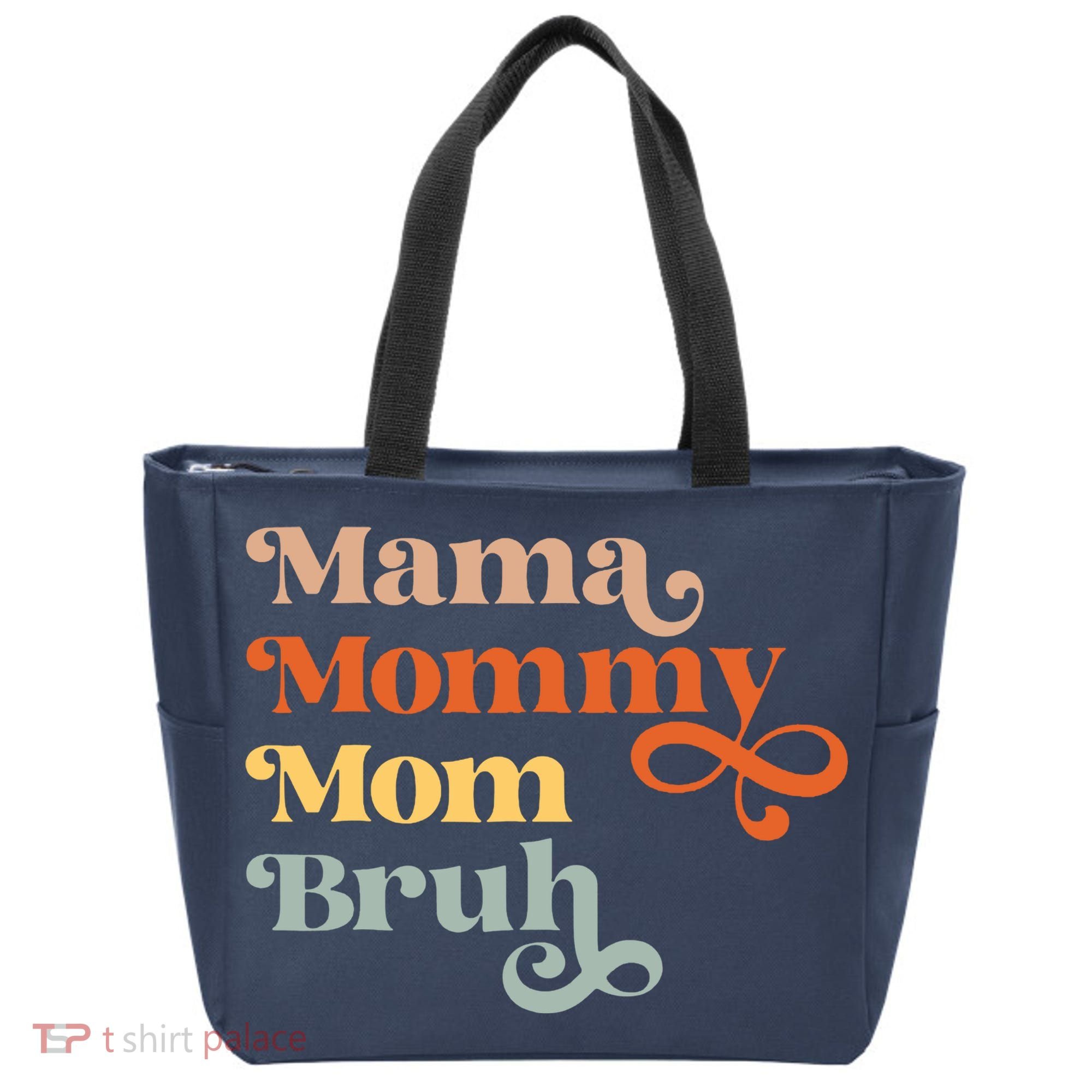 Mama Mommy Mom Bruh Retro Tote Bag