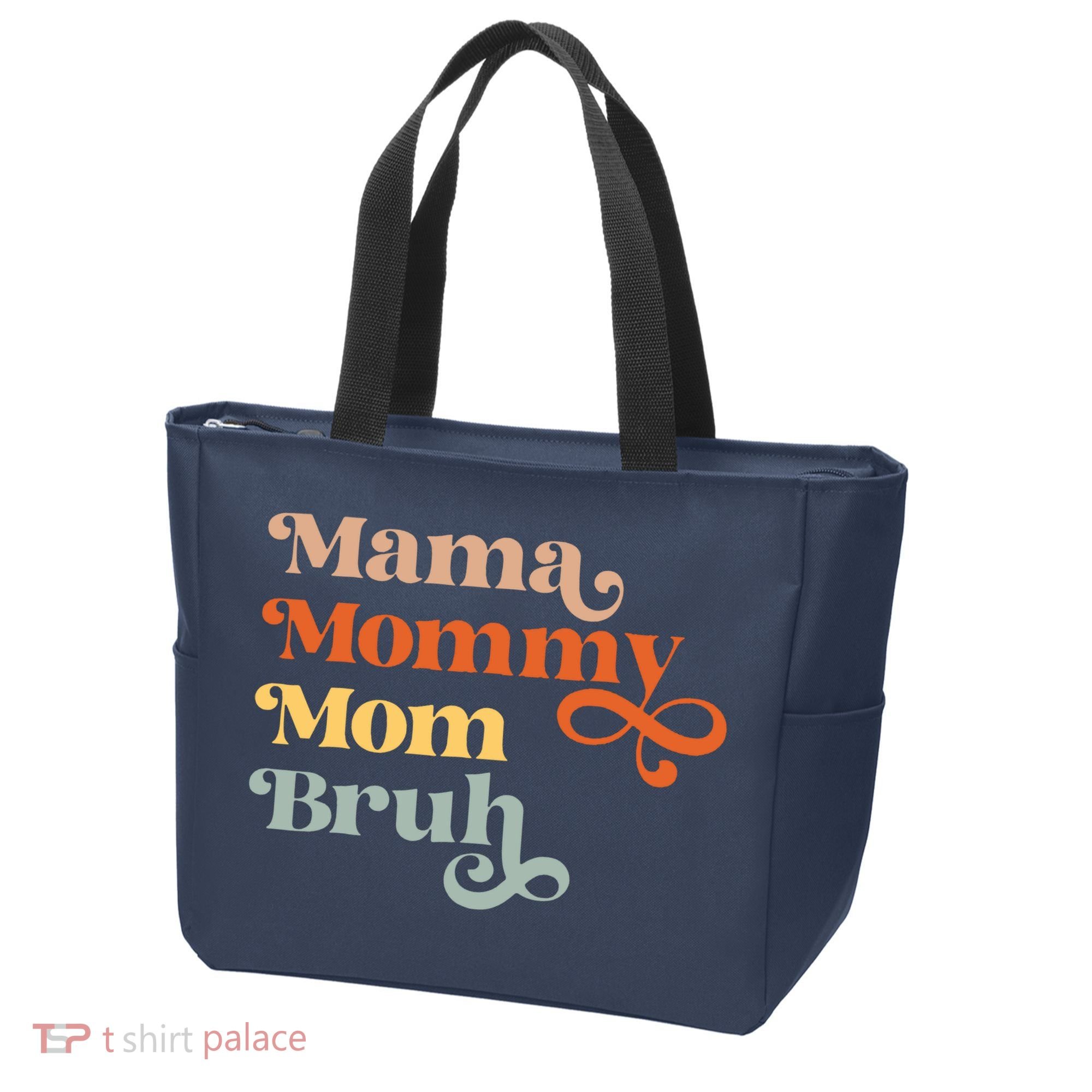 Mama Mommy Mom Bruh Retro Tote Bag