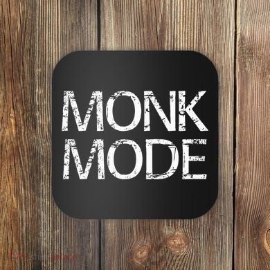Monk Mode Meditation Yoga Novelty Coaster