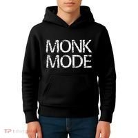 Monk Mode Meditation Yoga Novelty Kids Hoodie thumb 4
