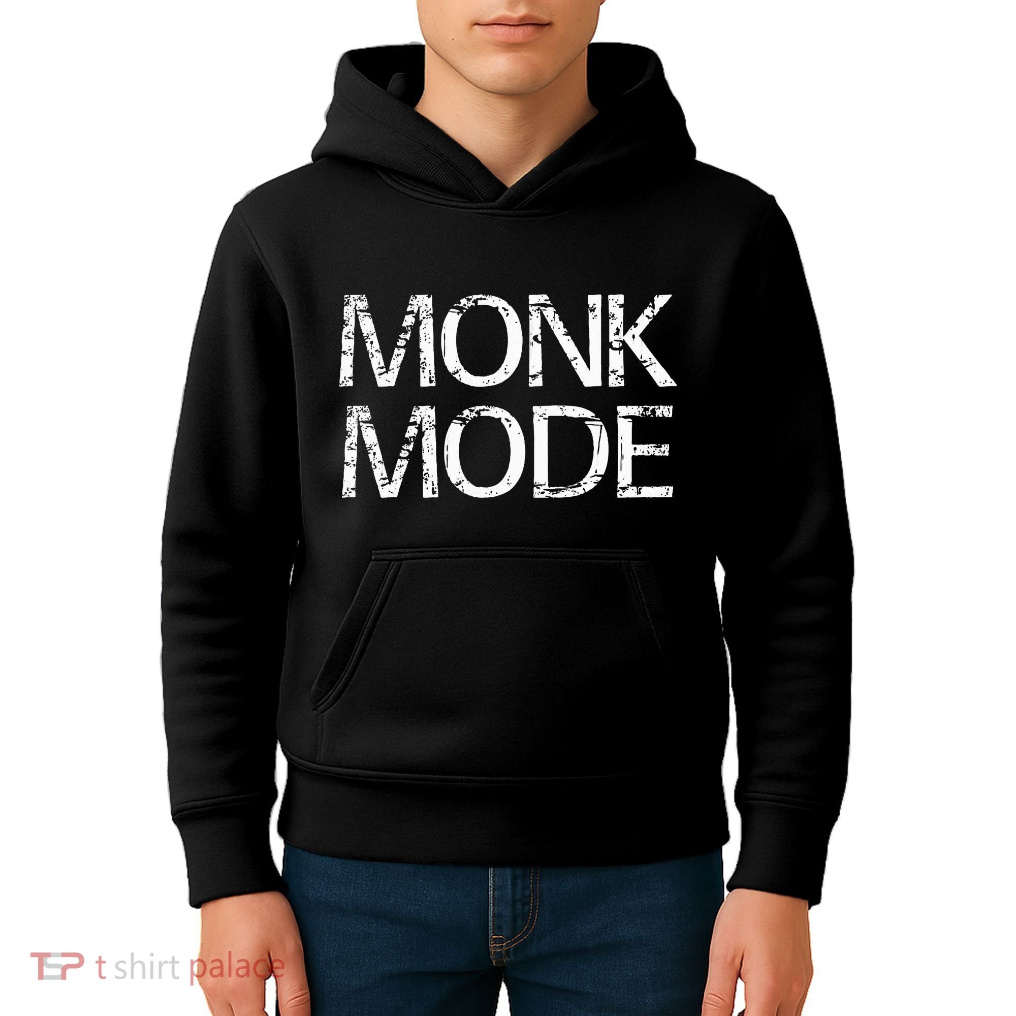 Monk Mode Meditation Yoga Novelty Kids Hoodie