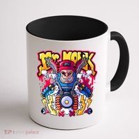 Mr. Monkey Monk Cool Character Riding Motorcycle Coffee Mug thumb 1