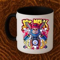 Mr. Monkey Monk Cool Character Riding Motorcycle Coffee Mug thumb 2