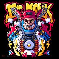 Mr. Monkey Monk Cool Character Riding Motorcycle Coffee Mug thumb 5