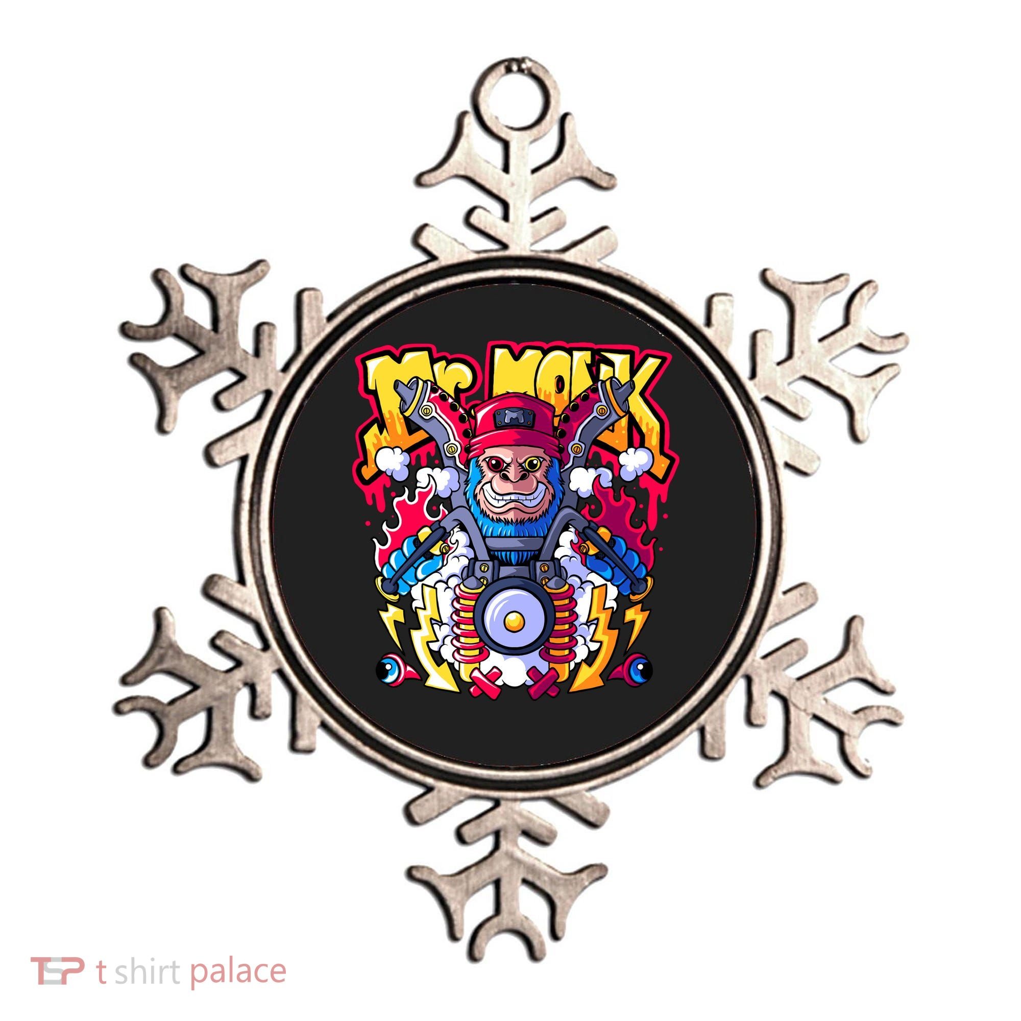 Mr. Monkey Monk Cool Character Riding Motorcycle Ornament