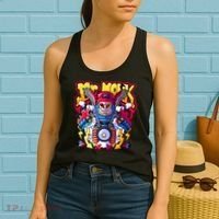 Mr. Monkey Monk Cool Character Riding Motorcycle Women's Tank Top thumb 2