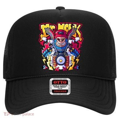 Mr. Monkey Monk Cool Character Riding Motorcycle Hat