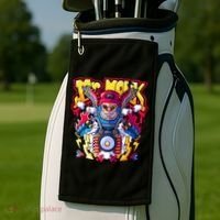 Mr. Monkey Monk Cool Character Riding Motorcycle Golf Towel thumb 2