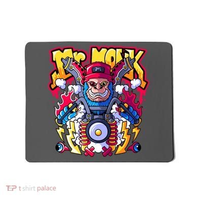 Mr. Monkey Monk Cool Character Riding Motorcycle Mousepad