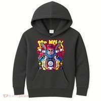 Mr. Monkey Monk Cool Character Riding Motorcycle Kids Hoodie thumb 0
