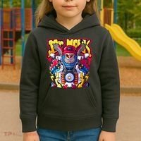 Mr. Monkey Monk Cool Character Riding Motorcycle Kids Hoodie thumb 3