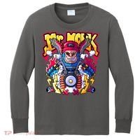 Mr. Monkey Monk Cool Character Riding Motorcycle Kids Long Sleeve Shirt thumb 0