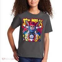Mr. Monkey Monk Cool Character Riding Motorcycle Kids T-Shirt thumb 2