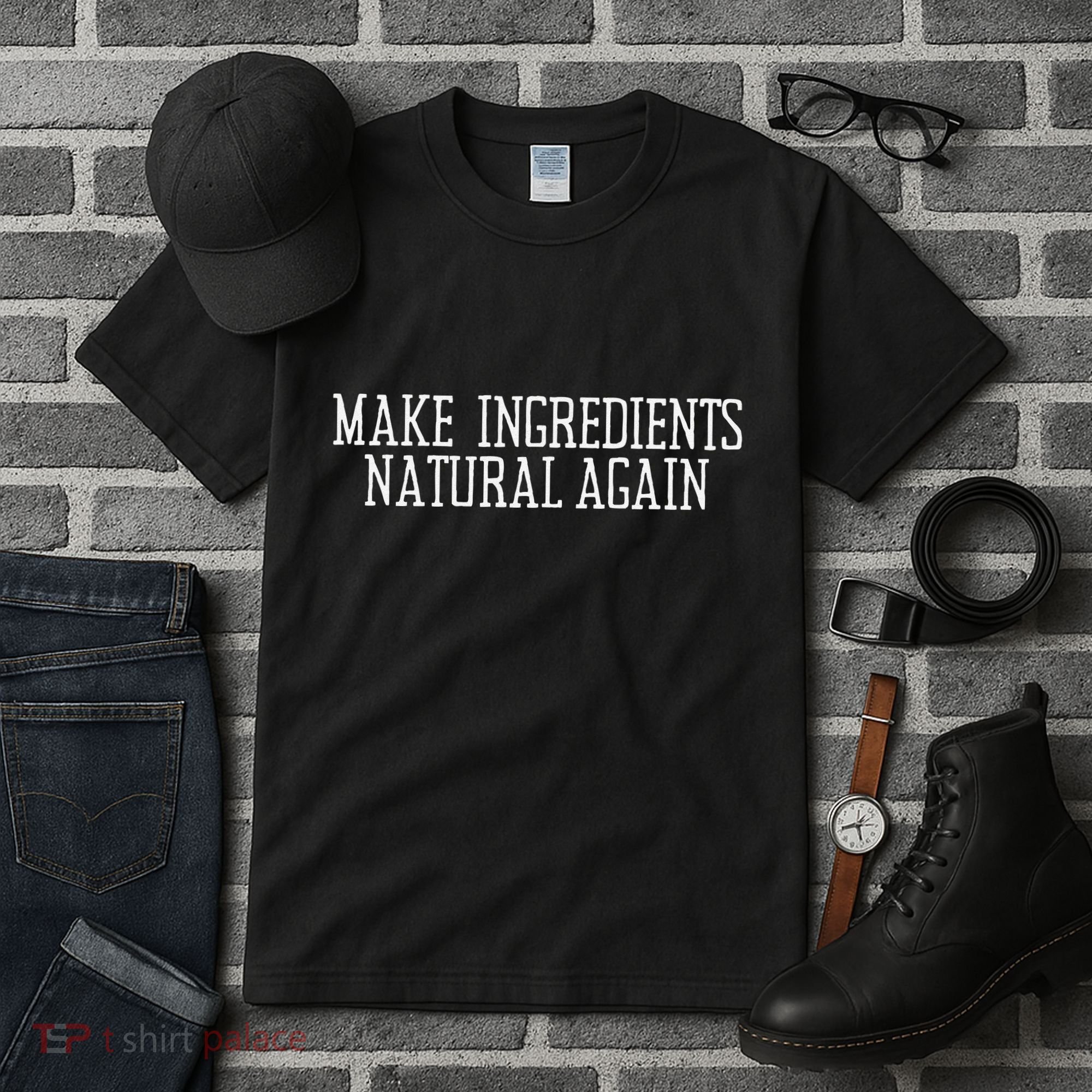 Maha Maga Make Ingredients Natural Again Rfk Jr Trump Green Tall T-Shirt