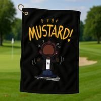Mustard Meme Golf Towel thumb 1