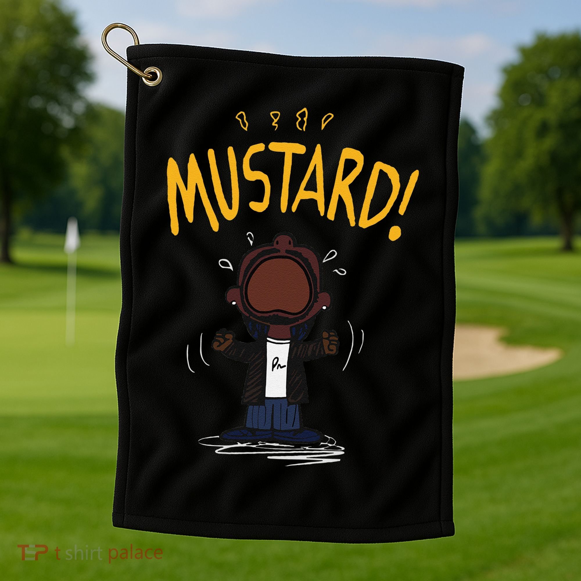 Mustard Meme Golf Towel