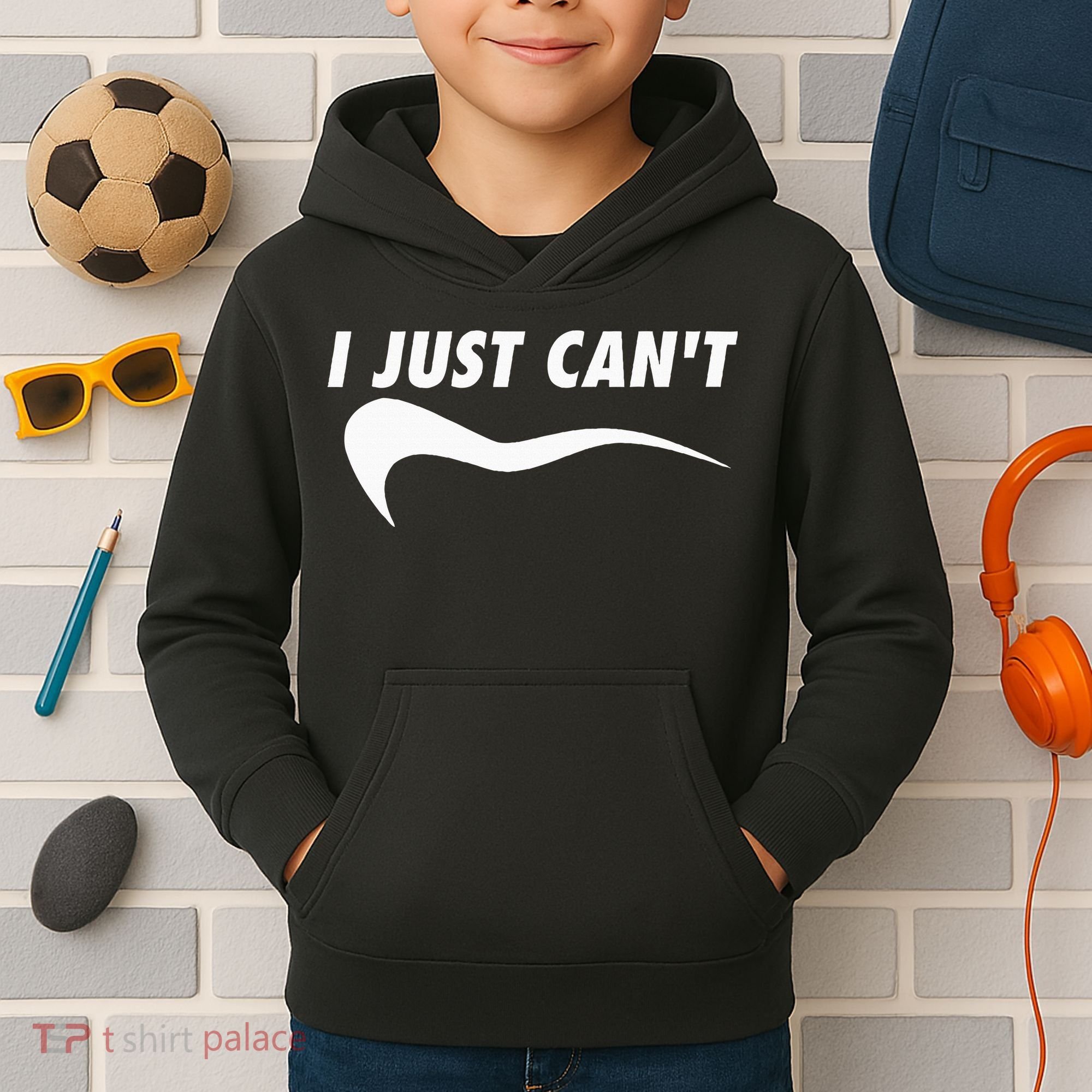 Me Motivating Myself I Just Cant Kids Hoodie