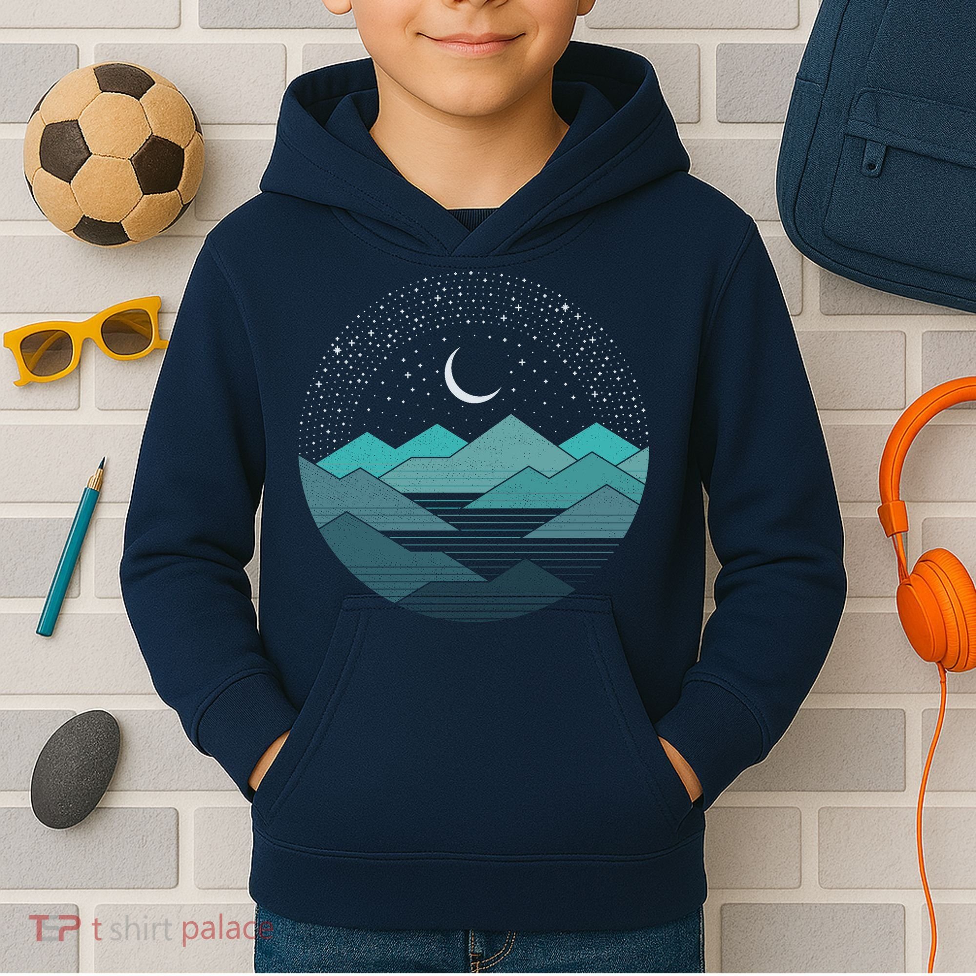Mountain Moonlight Kids Hoodie