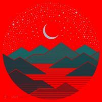 Mountain Moonlight Santa Hat thumb 1