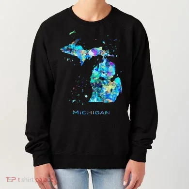 Michigan Map Women's Sweatshirt