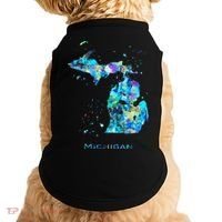 Michigan Map Doggie Tank thumb 0