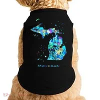 Michigan Map Doggie Tank thumb 0