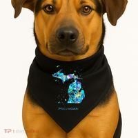 Michigan Map USA-Made Doggie Bandana thumb 1