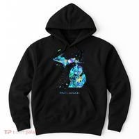 Michigan Map Hoodie thumb 0