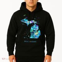 Michigan Map Hoodie thumb 2